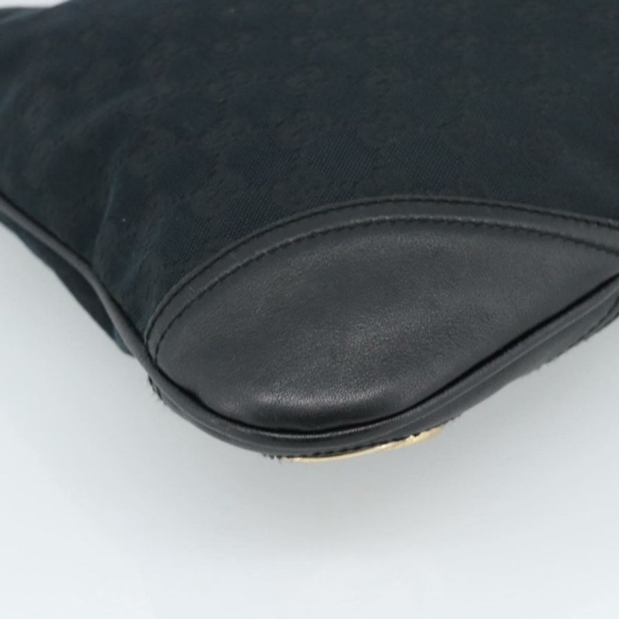 【日本直送】GUCCI GG帆布肩背包 黑色 金色 169947 正品 190317A-15
