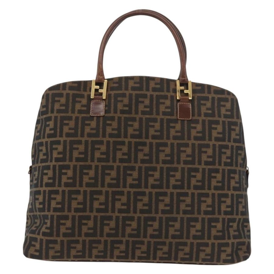 【日本直送】FENDI Zucca帆布波士頓包 棕色/黑色 正品 188298A-1