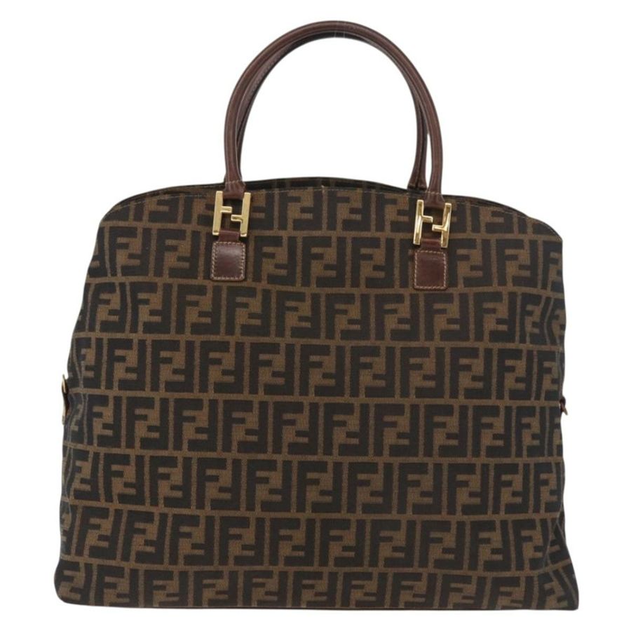 【日本直送】FENDI Zucca帆布波士頓包 棕色/黑色 正品 188298A-12