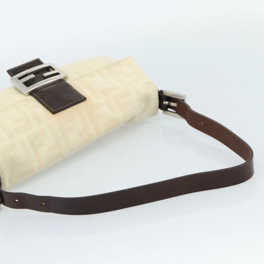 【日本直送】FENDI Zucca帆布Mamma Baguette肩背包 米色 銀色 正品 190260SAM-6
