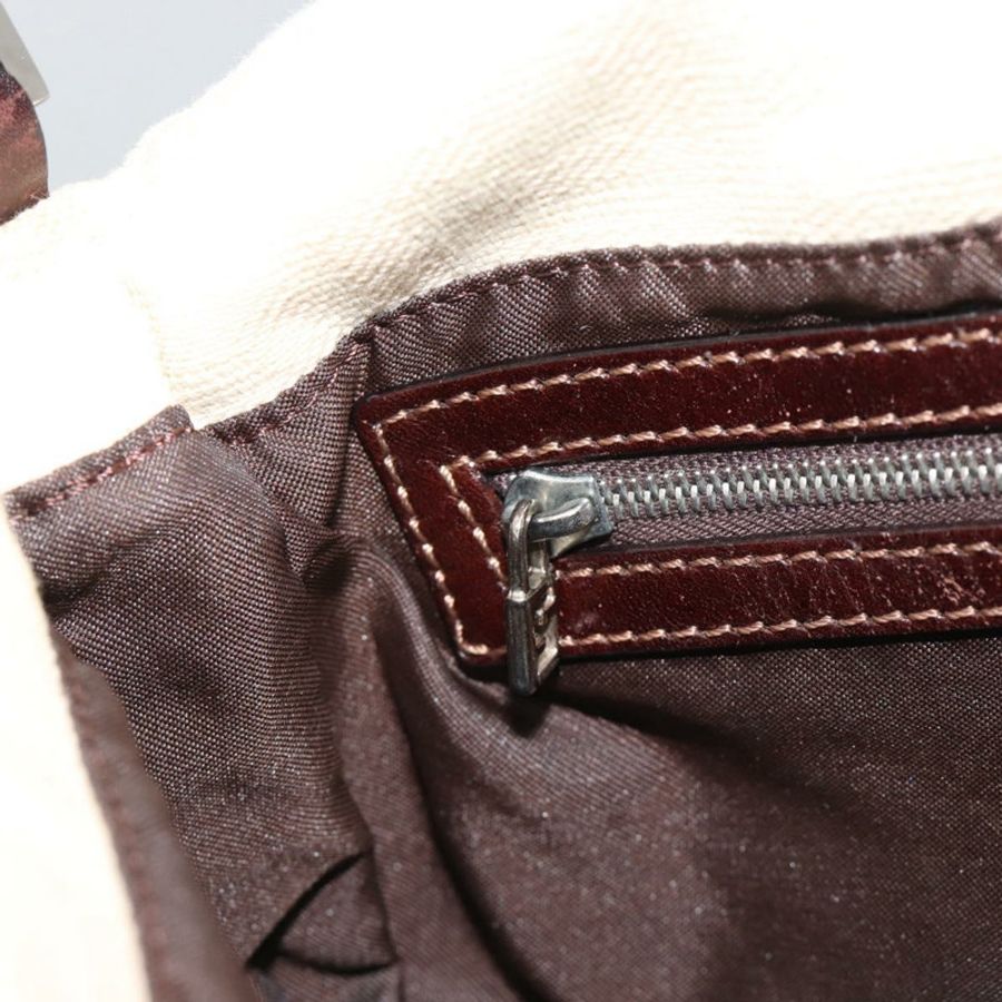 【日本直送】FENDI Zucca帆布Mamma Baguette肩背包 米色 銀色 正品 190260SAM-20