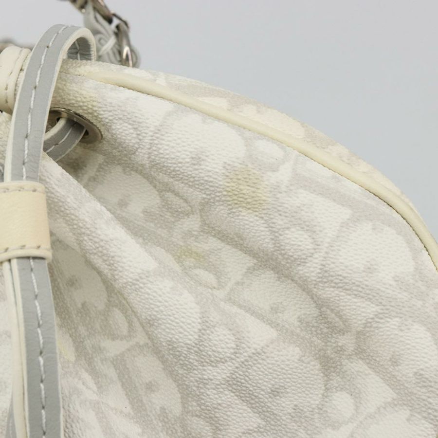 【日本直送】Christian Dior Trotter帆布浪漫鏈條包 PVC 白色銀色 正品 190241SAM-4