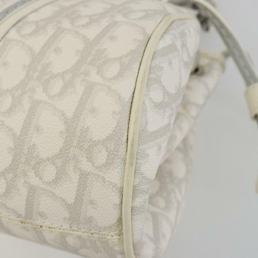 【日本直送】Christian Dior Trotter帆布浪漫鏈條包 PVC 白色銀色 正品 190241SAM-14