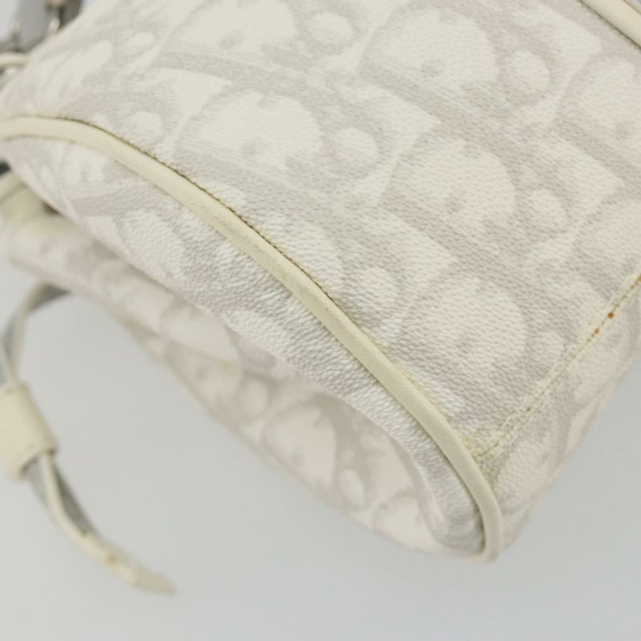 【日本直送】Christian Dior Trotter帆布浪漫鏈條包 PVC 白色銀色 正品 190241SAM-17