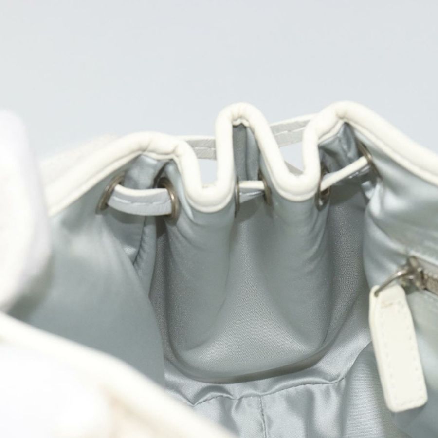 【日本直送】Christian Dior Trotter帆布浪漫鏈條包 PVC 白色銀色 正品 190241SAM-23