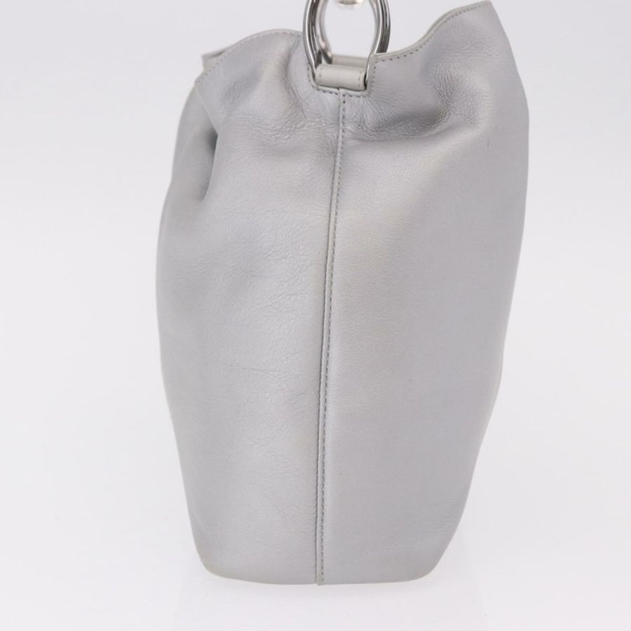 【日本直送】Christian Dior Maris Pearl 手提包 皮革 銀色 正品 bs35918A-4