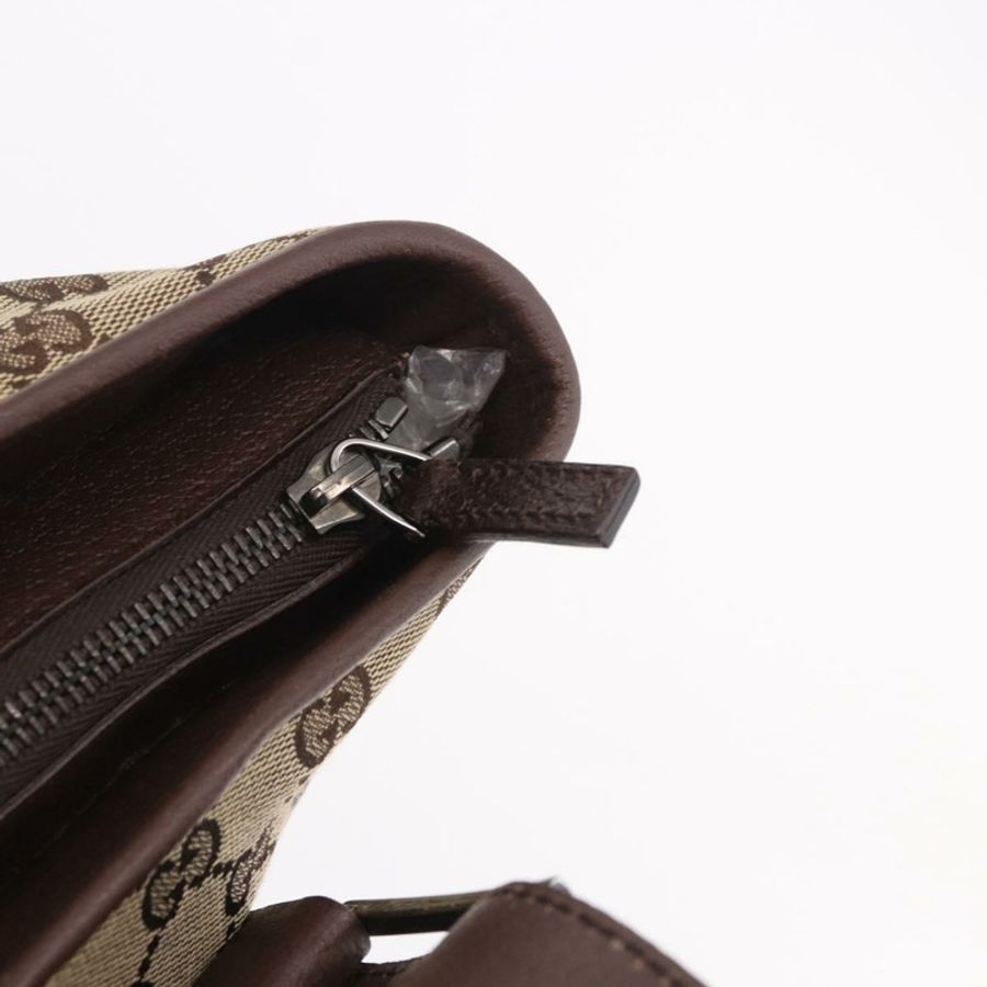 【日本直送】GUCCI GG Supreme Web Sherry Line 手提包 米色 銀色 131186 正品 BA13747A-9