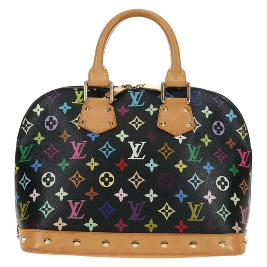 【日本直送】路易威登 Monogram Multicolor Alma 手提包 黑色 M92646 LV 正品 BA13683SAV-1