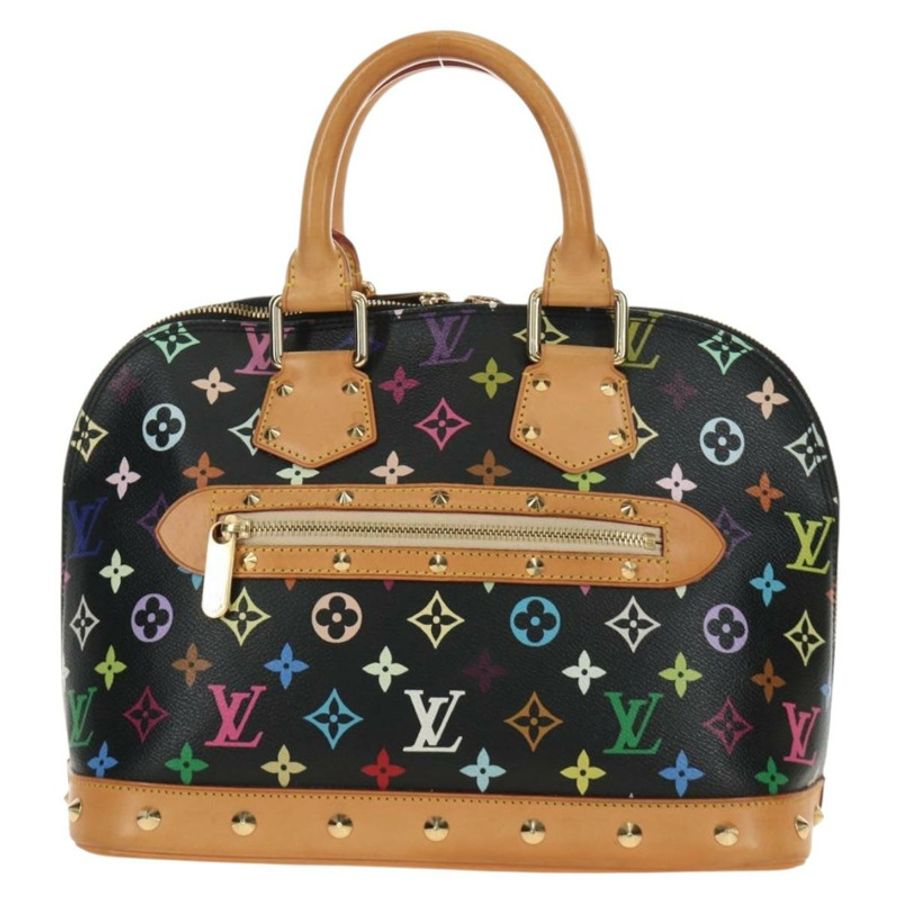 【日本直送】路易威登 Monogram Multicolor Alma 手提包 黑色 M92646 LV 正品 BA13683SAV-12