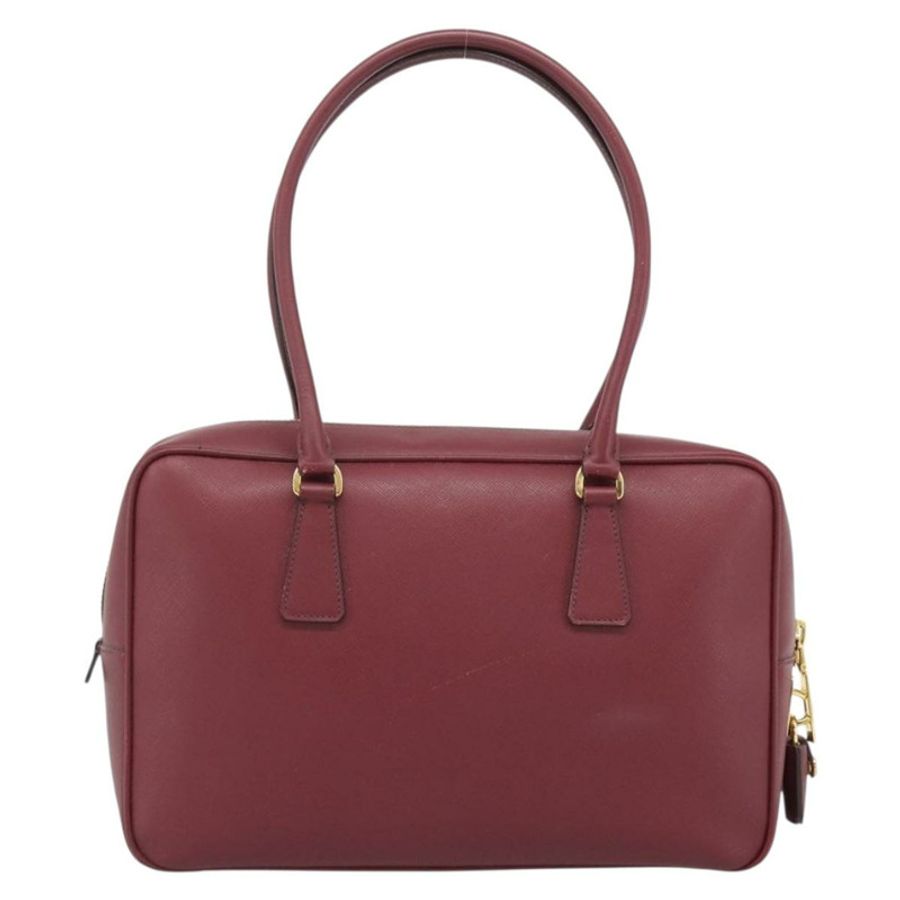 【日本直送】PRADA 手提包 Safiano 皮革 紅色 金色 正品 190179A-1