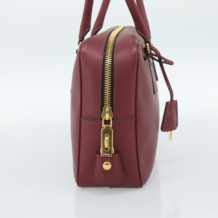 【日本直送】PRADA 手提包 Safiano 皮革 紅色 金色 正品 190179A-2