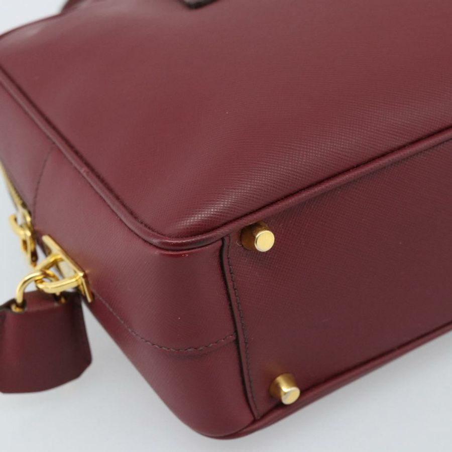 【日本直送】PRADA 手提包 Safiano 皮革 紅色 金色 正品 190179A-13