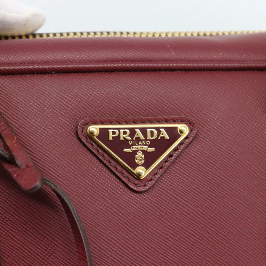 【日本直送】PRADA 手提包 Safiano 皮革 紅色 金色 正品 190179A-18