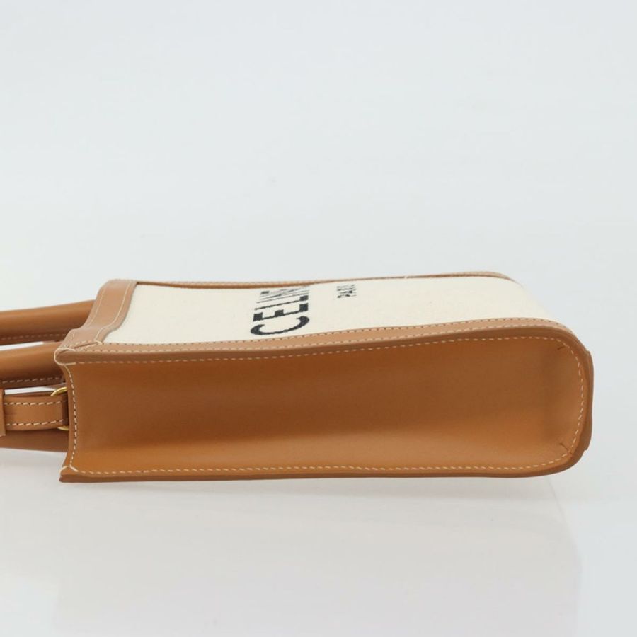【日本直送】CELINE Vertical Cabas 手袋帆布兩用白金配色 正品 BA13687M-3