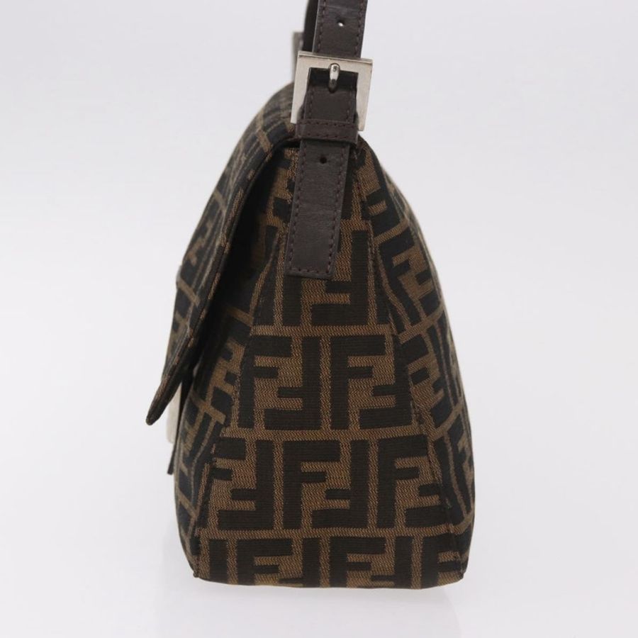 【日本直送】FENDI Zucca帆布Mamma Baguette單肩包 黑色棕色 正品 190109SAV-2