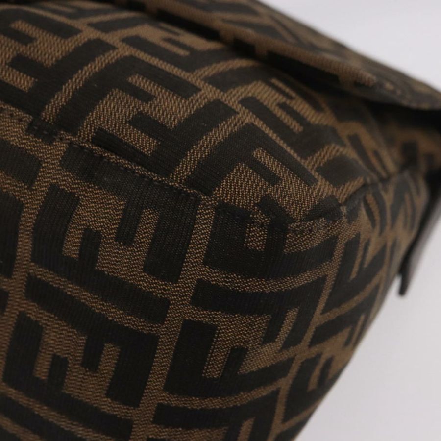 【日本直送】FENDI Zucca帆布Mamma Baguette單肩包 黑色棕色 正品 190109SAV-15