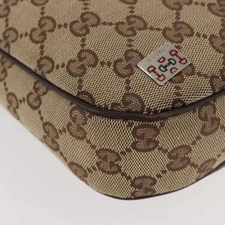 【日本直送】GUCCI GG帆布雪莉系列手提包 米色 銀色 145811 正品 190086V-7