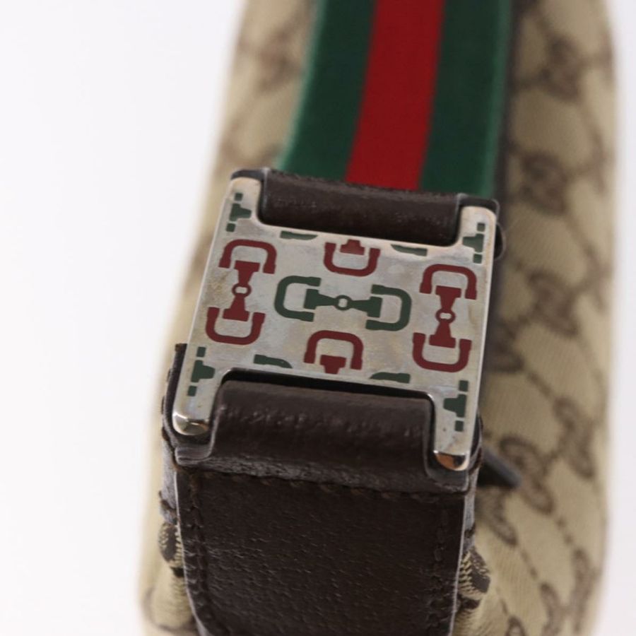 【日本直送】GUCCI GG帆布雪莉系列手提包 米色 銀色 145811 正品 190086V-8