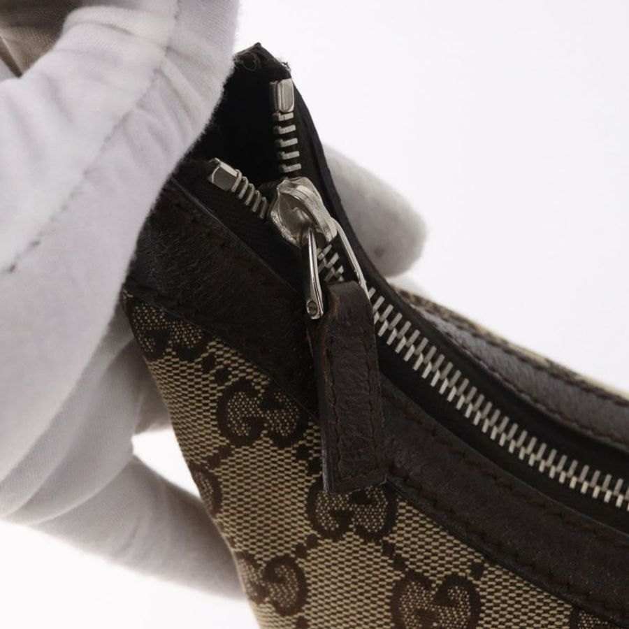 【日本直送】GUCCI GG帆布雪莉系列手提包 米色 銀色 145811 正品 190086V-17
