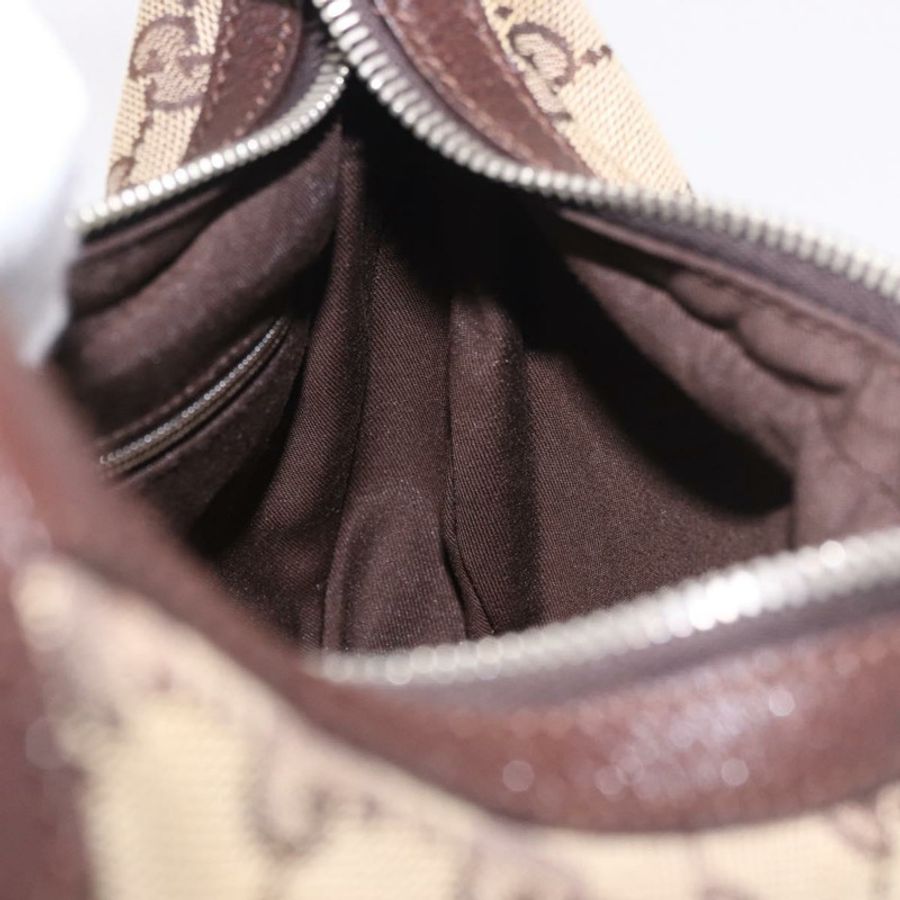 【日本直送】GUCCI GG帆布雪莉系列手提包 米色 銀色 145811 正品 190086V-20