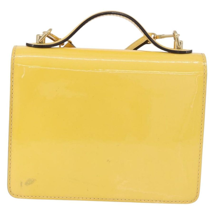 【日本直送】路易威登 Monogram Vernis Monceau BB 手提包 2way 黃色 LV 正品 190117A-1
