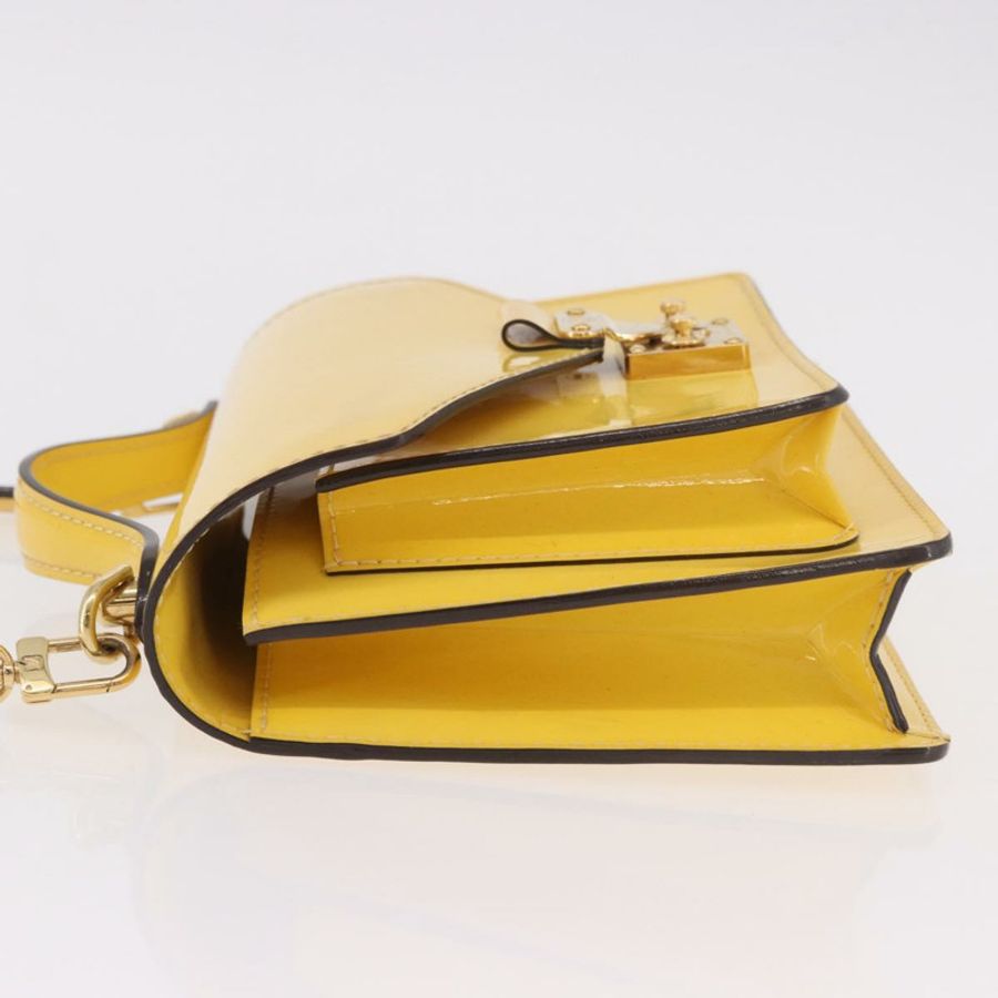 【日本直送】路易威登 Monogram Vernis Monceau BB 手提包 2way 黃色 LV 正品 190117A-4