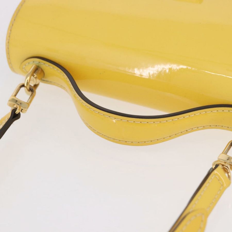 【日本直送】路易威登 Monogram Vernis Monceau BB 手提包 2way 黃色 LV 正品 190117A-7