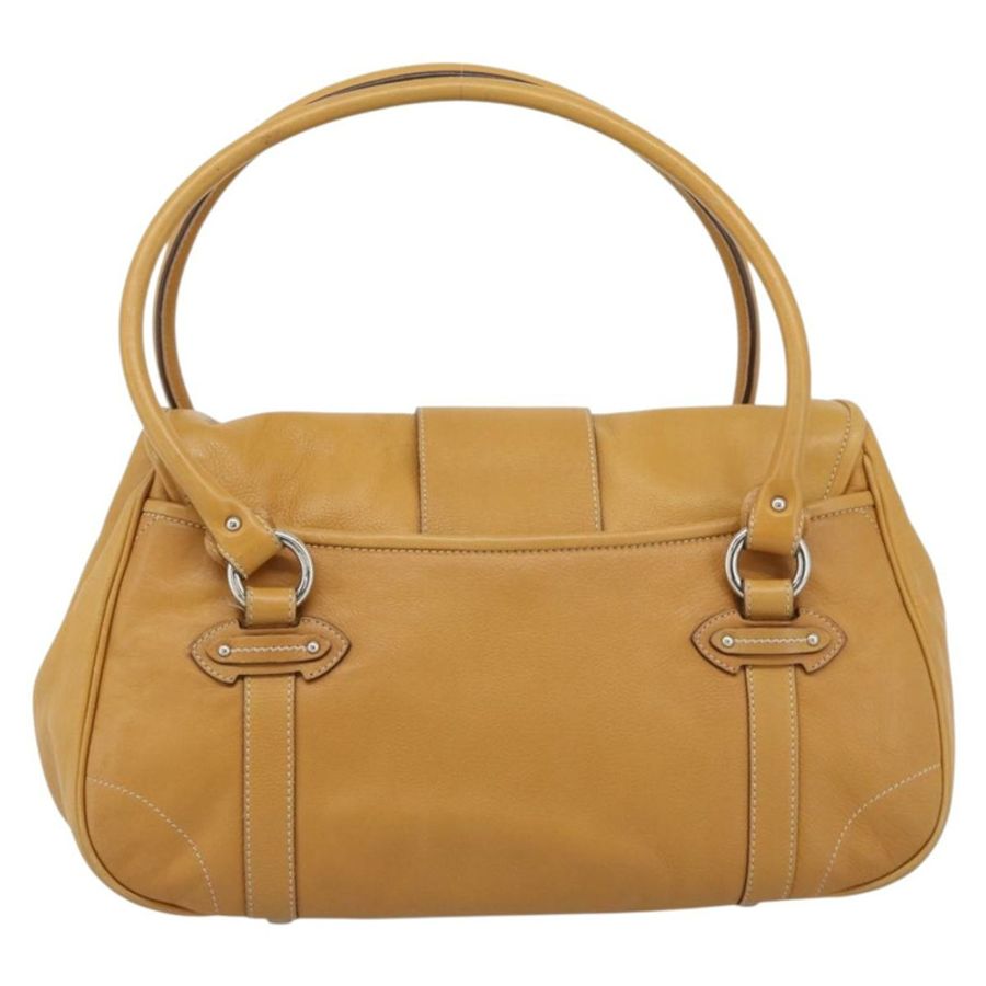 【日本直送】Christian Dior 手提包 皮革 米色 銀色 正品 189896A-1