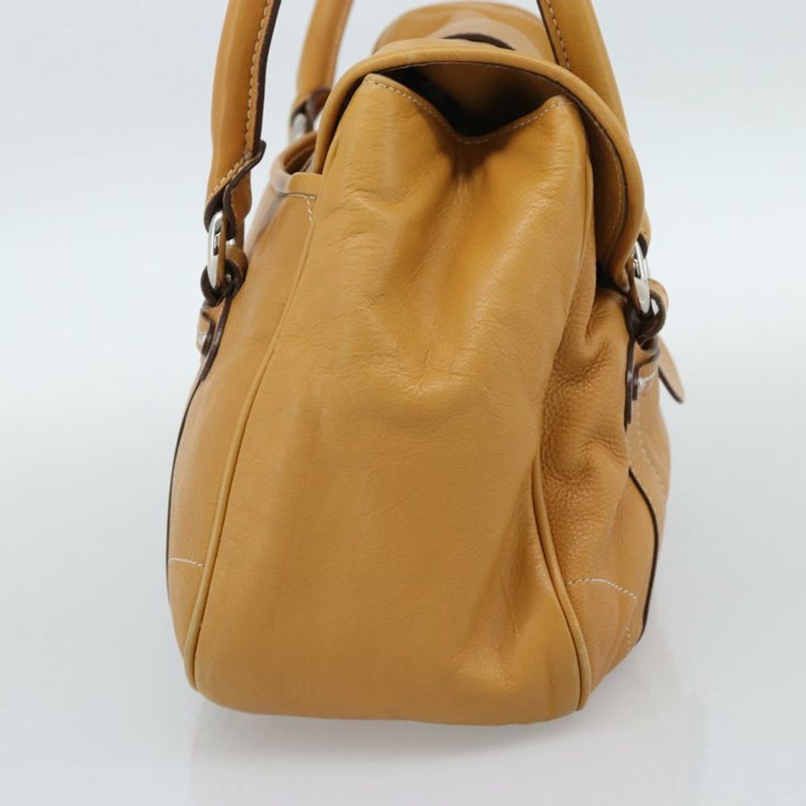 【日本直送】Christian Dior 手提包 皮革 米色 銀色 正品 189896A-2