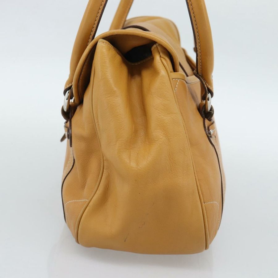 【日本直送】Christian Dior 手提包 皮革 米色 銀色 正品 189896A-3