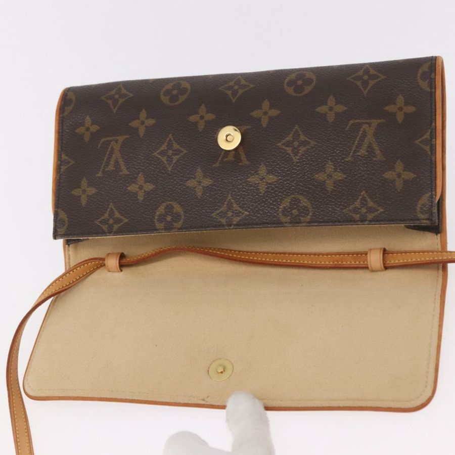 【日本直送】路易威登 Monogram Pochette Twin GM 單肩包 M51852 LV Auth 189908A-9