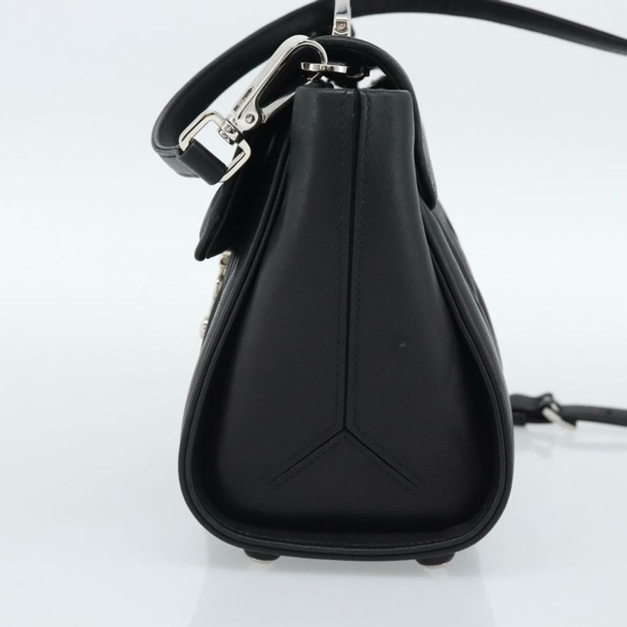 【日本直送】Miu Miu Matelasse 手袋 皮革 2way 黑色 銀色 正品 189898SM-3