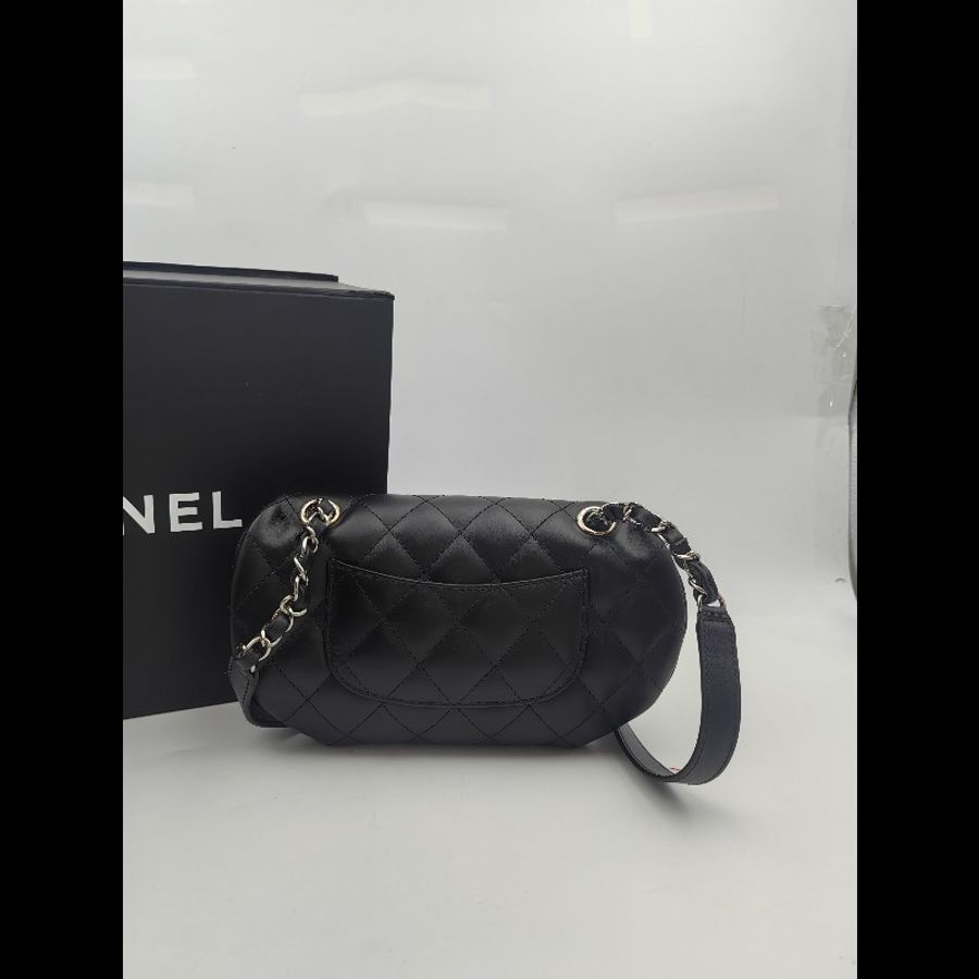 香奈兒 chanel 黑銀 員工包-1