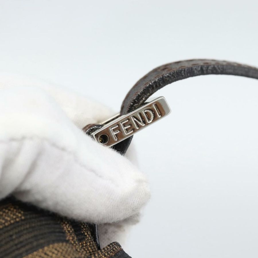 【日本直送】FENDI Zucca 帆布 Mamma Baguette 手袋黑棕色正品 189846A-9