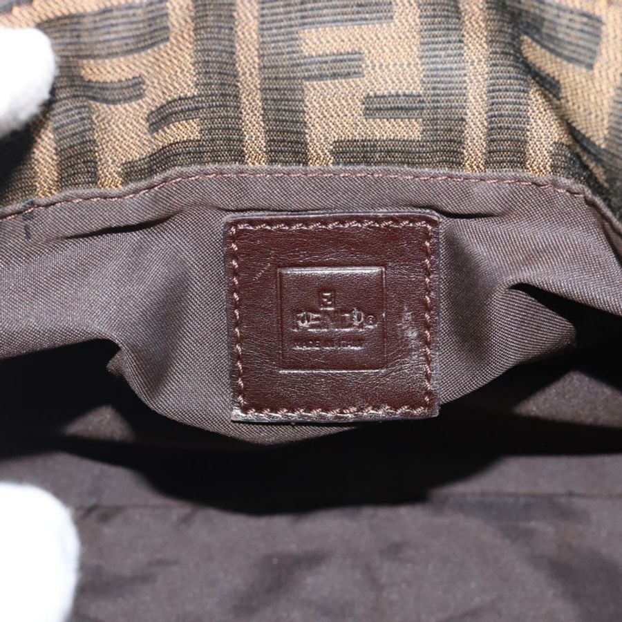【日本直送】FENDI Zucca 帆布 Mamma Baguette 手袋黑棕色正品 189846A-16