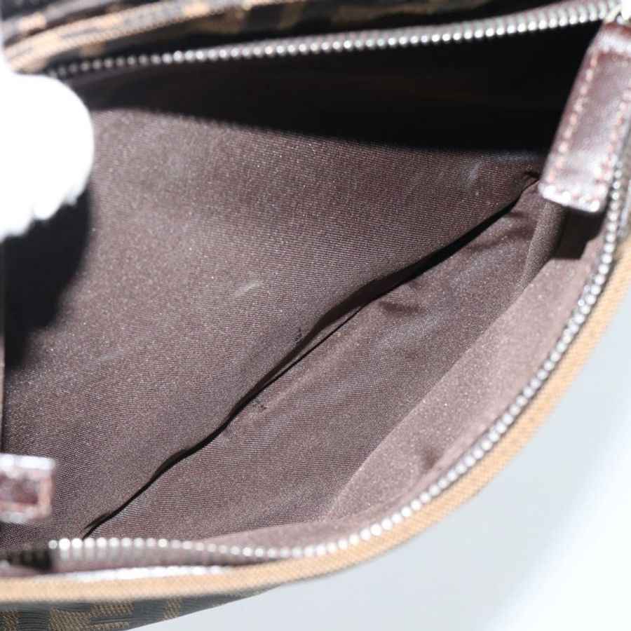 【日本直送】FENDI Zucca 帆布 Mamma Baguette 手袋黑棕色正品 189846A-20