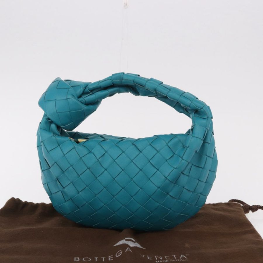 【日本直送】BOTTEGA VENETA INTRECCIATO 迷你 Jody 手提包 皮革 藍色 金色 正品 189886SM-11