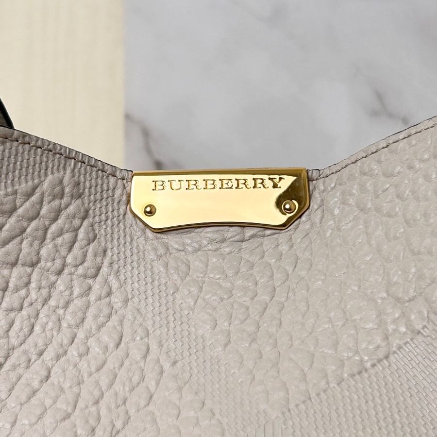 Burberry 小號 粒紋皮革 Canterbury 托特包-2