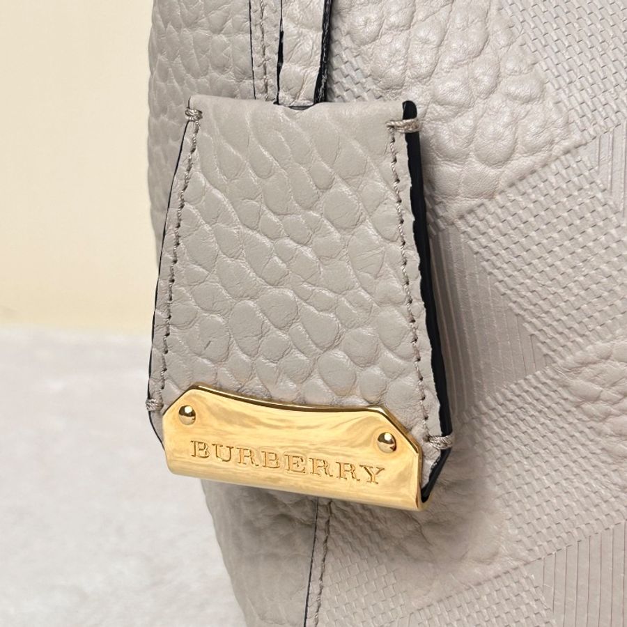Burberry 小號 粒紋皮革 Canterbury 托特包-3