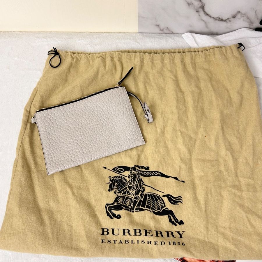 Burberry 小號 粒紋皮革 Canterbury 托特包-4