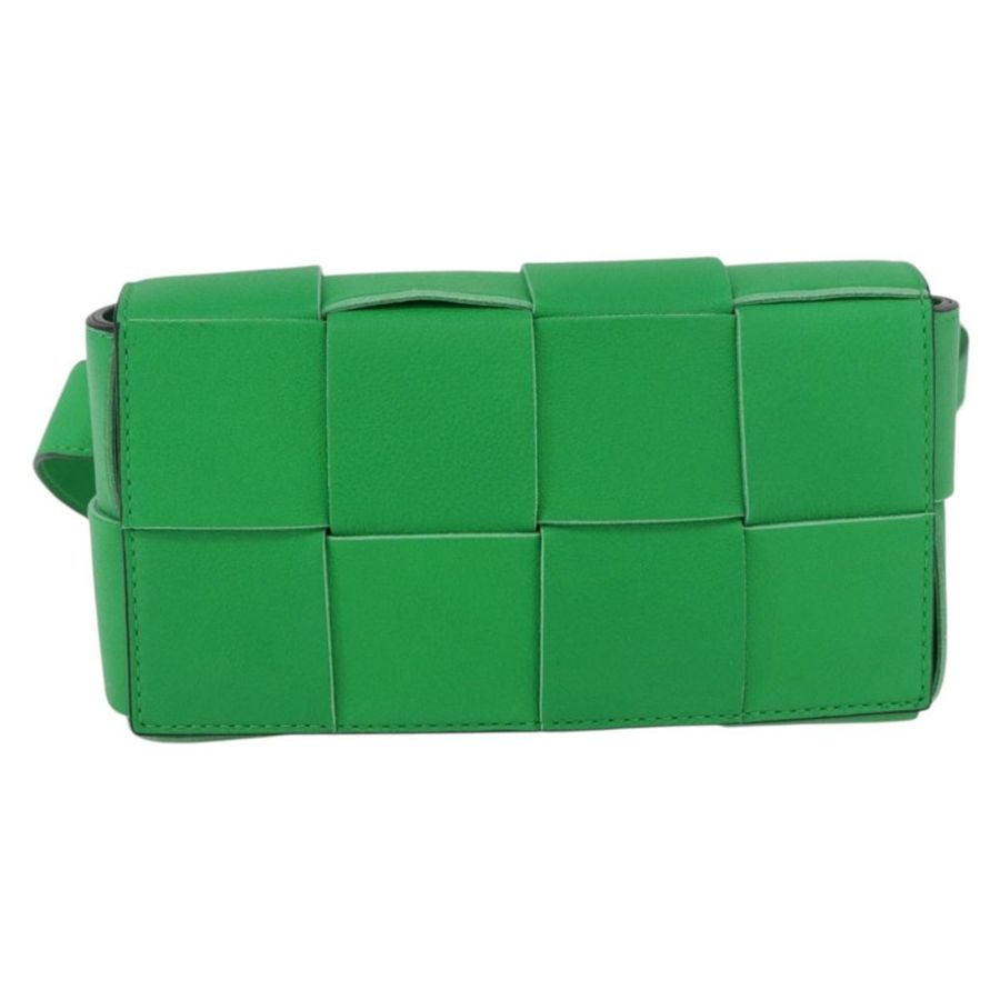 【日本直送】BOTTEGA VENETA MAXI INTRECCIATO 卡式腰包 皮革 綠色 正品 189892M-12