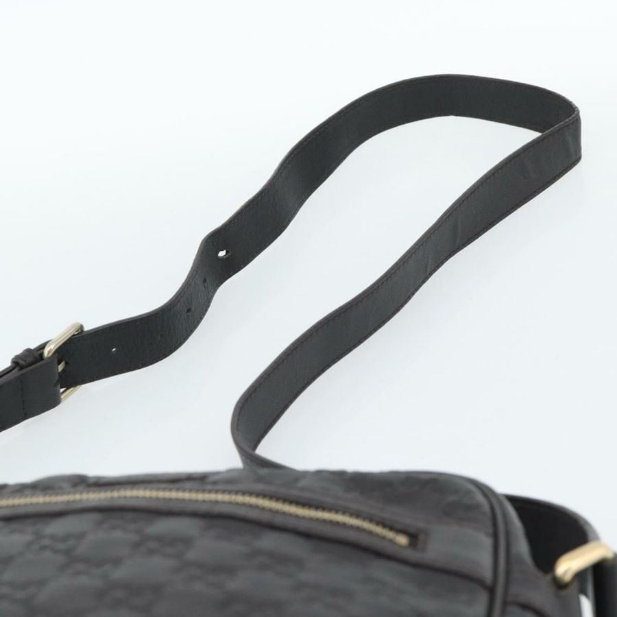 【日本直送】GUCCI GG帆布Guccissima單肩包 皮革 黑色 金色 201448 正品 BA13721A-7