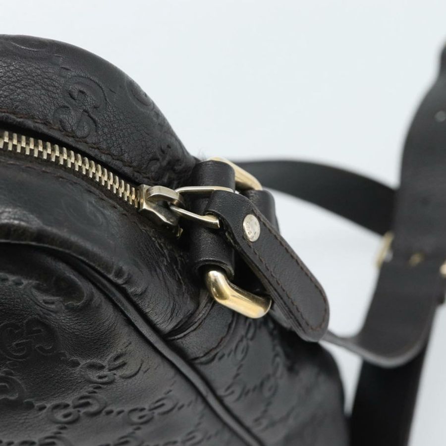 【日本直送】GUCCI GG帆布Guccissima單肩包 皮革 黑色 金色 201448 正品 BA13721A-9