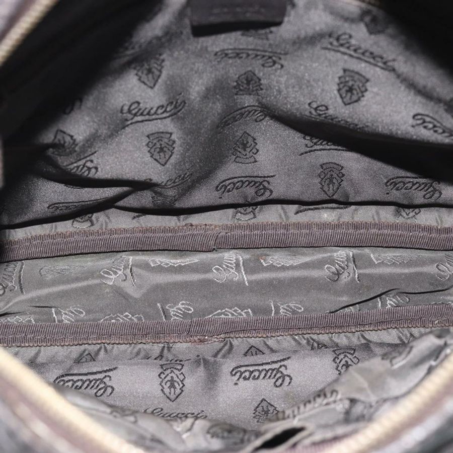 【日本直送】GUCCI GG帆布Guccissima單肩包 皮革 黑色 金色 201448 正品 BA13721A-10