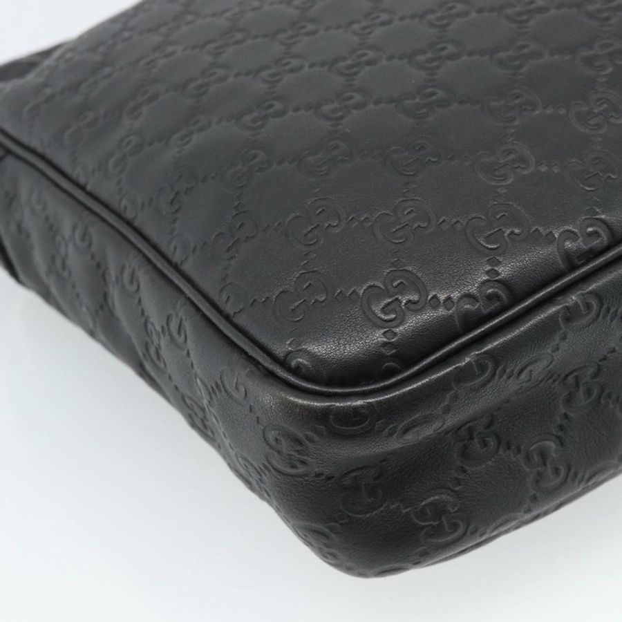 【日本直送】GUCCI GG帆布Guccissima單肩包 皮革 黑色 金色 201448 正品 BA13721A-15
