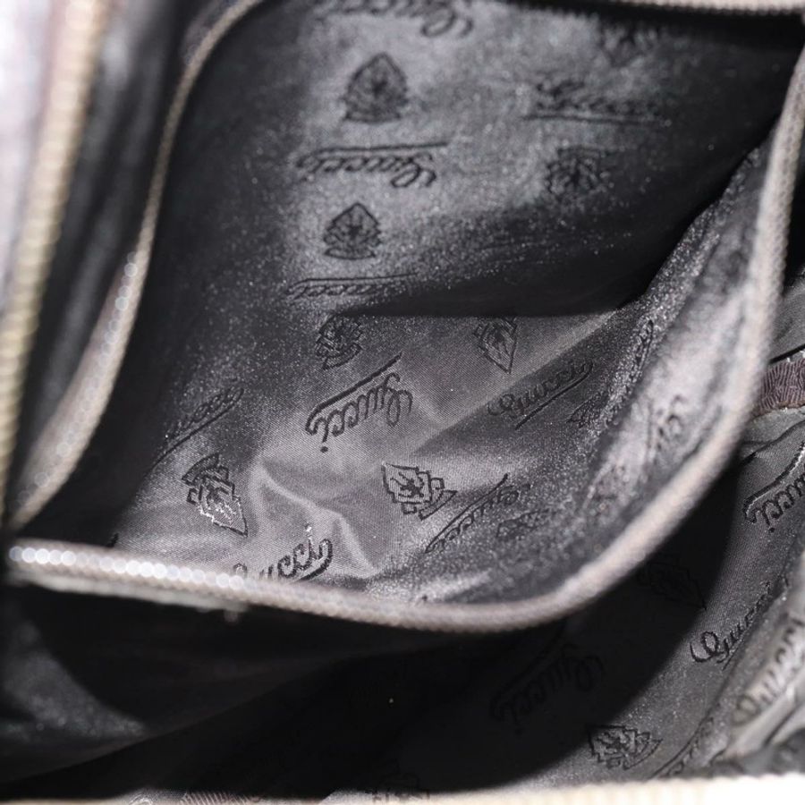 【日本直送】GUCCI GG帆布Guccissima單肩包 皮革 黑色 金色 201448 正品 BA13721A-20