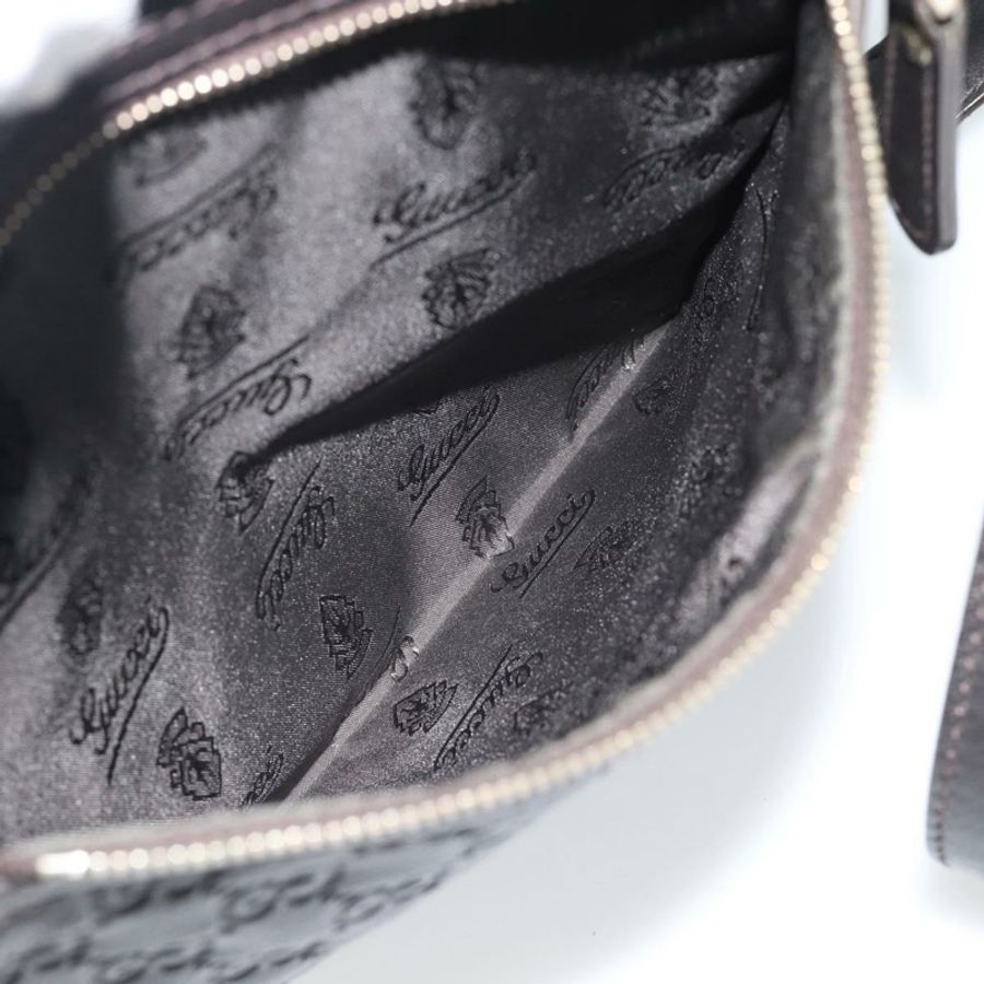 【日本直送】GUCCI GG帆布Guccissima單肩包 皮革 黑色 金色 201448 正品 BA13721A-21