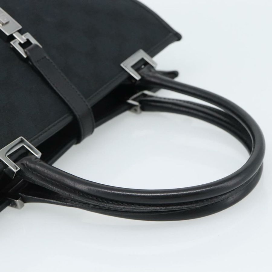 【日本直送】GUCCI GG帆布Jackie手提包 皮革 黑色 銀色 002 1065 正品 BA13717V-6