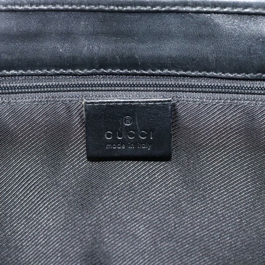 【日本直送】GUCCI GG帆布Jackie手提包 皮革 黑色 銀色 002 1065 正品 BA13717V-9