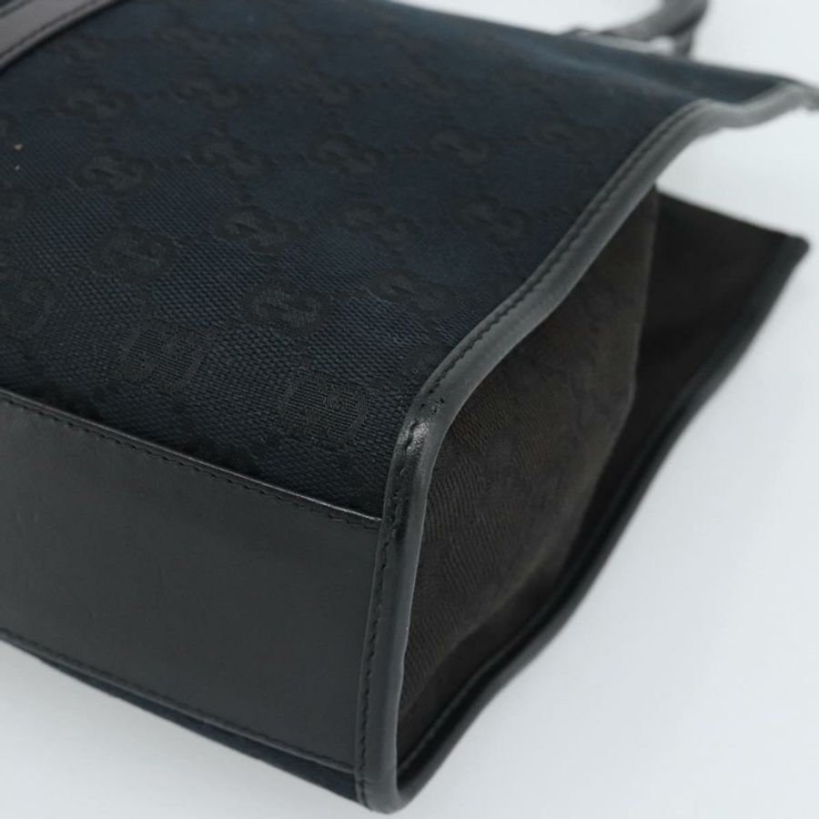 【日本直送】GUCCI GG帆布Jackie手提包 皮革 黑色 銀色 002 1065 正品 BA13717V-14